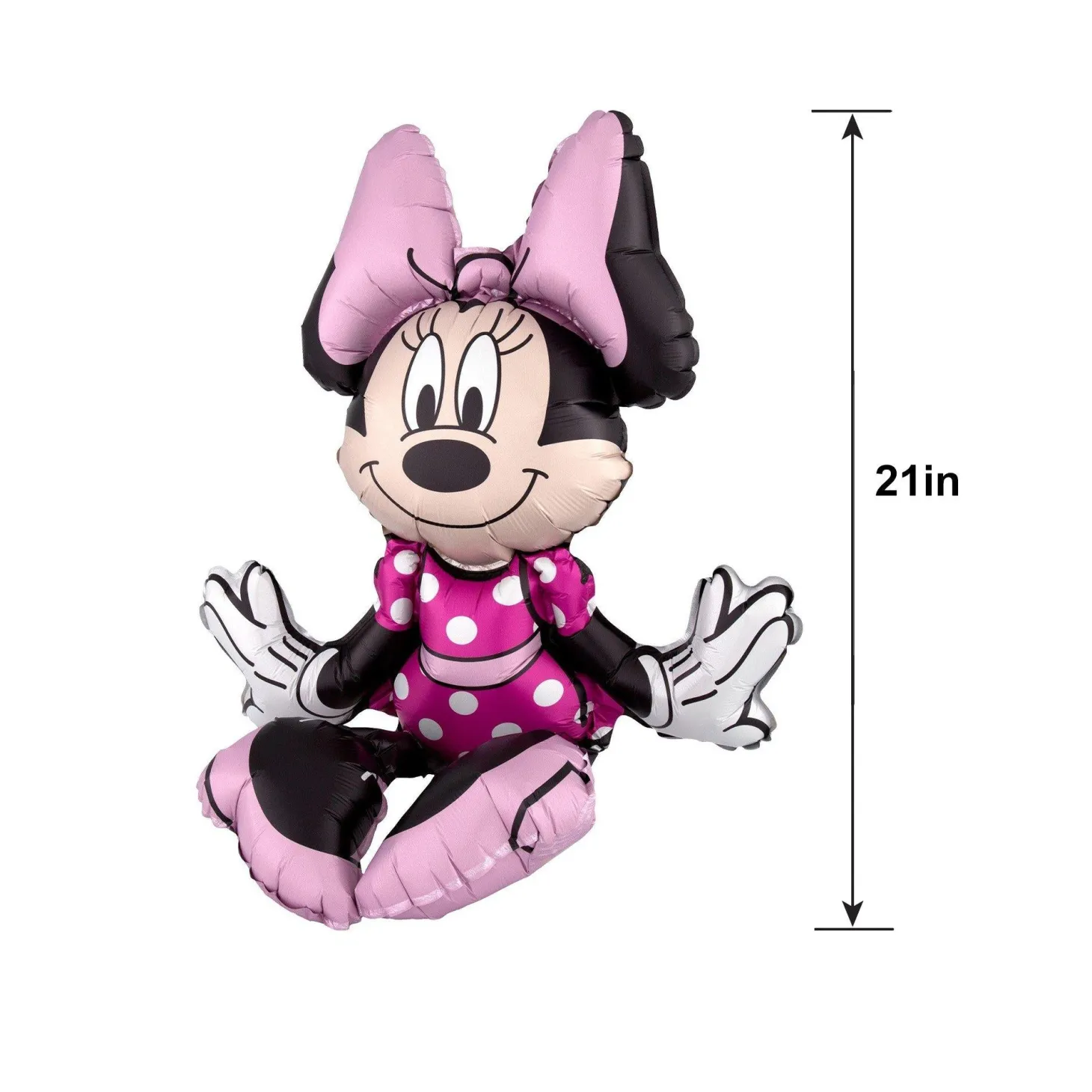Air-Filled Sitting Minnie Mouse Balloon, 21in