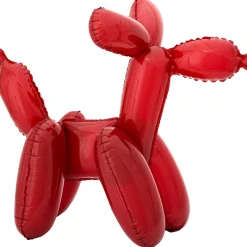 Air-Filled Sitting Red Balloon Dog Balloon, 23in