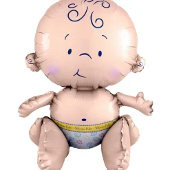 Air-Filled Sitting Welcome Baby Balloon,15in, Assorted Colors