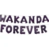 Air-Filled Wakanda Forever Foil Balloon Banner Kit - Black Panther
