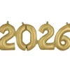 2026 Air-Filled White Gold Foil Balloon