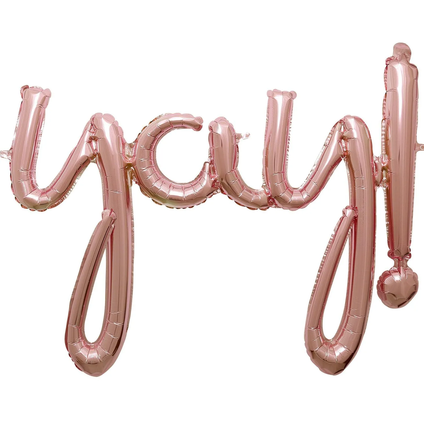 Air-Filled Yay Cursive Letter Balloon Banner, Assorted Colors