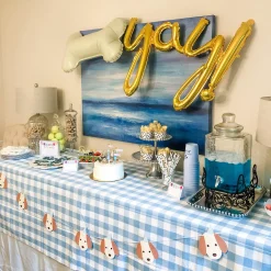 Air-Filled Yay Cursive Letter Balloon Banner, Assorted Colors
