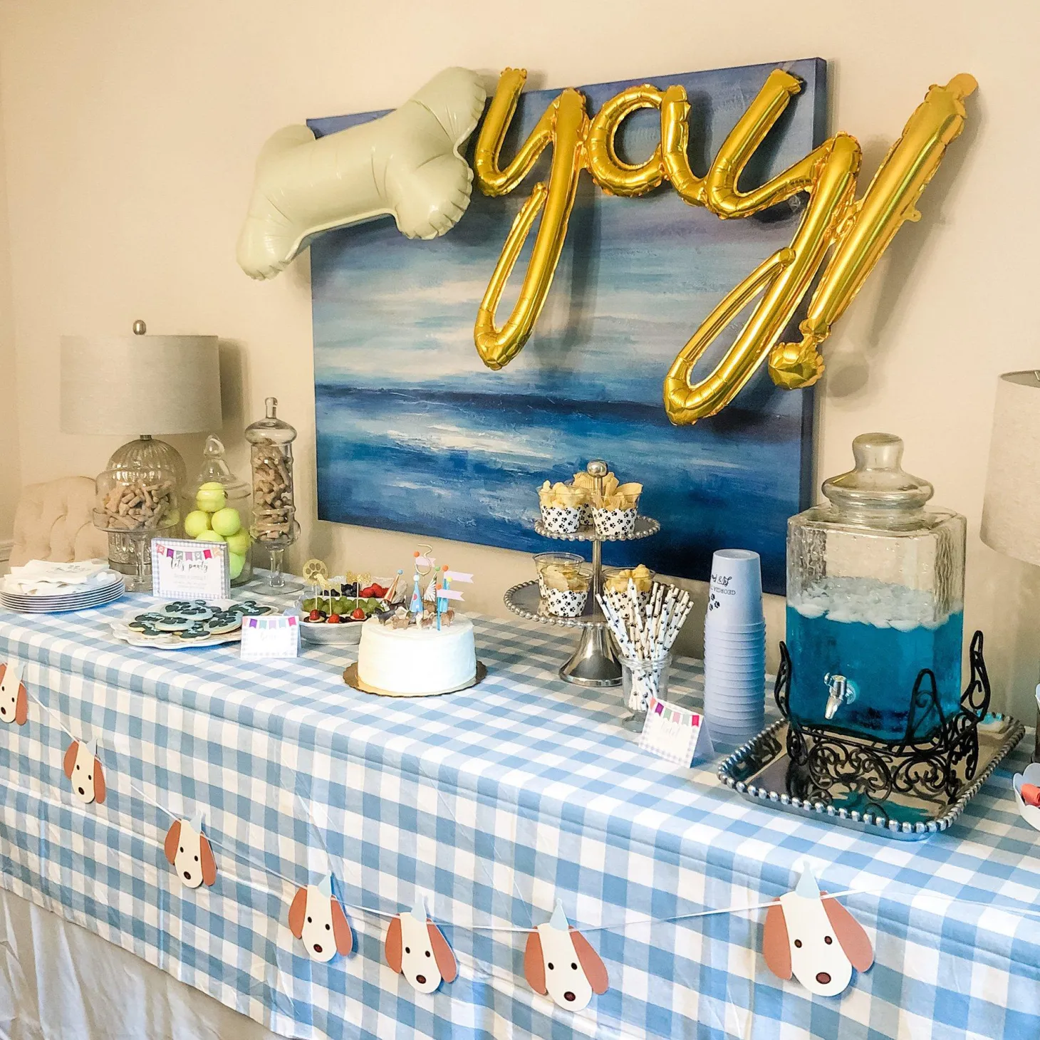 Air-Filled Yay Cursive Letter Balloon Banner, Assorted Colors