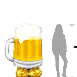 AirLoonz Big Beer Mug Foil Balloon, 49in