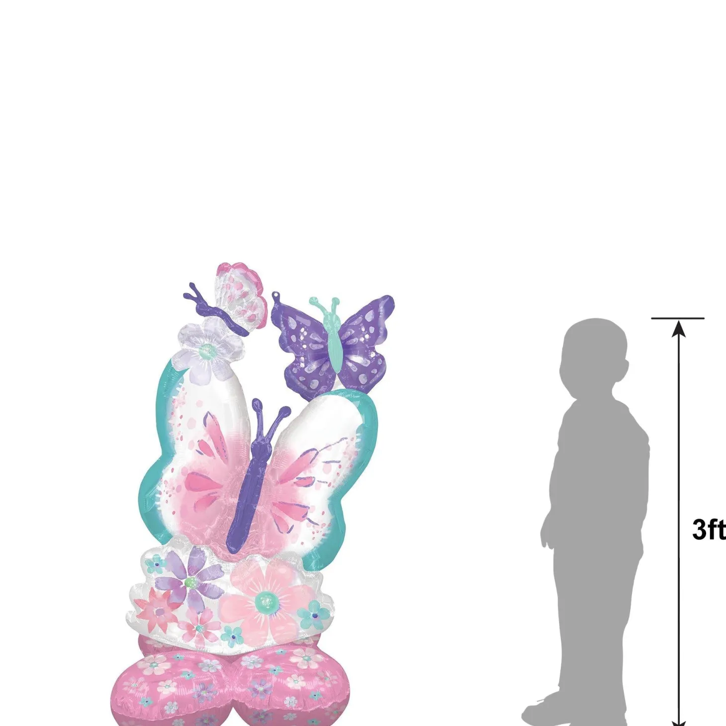 AirLoonz Flutter Butterfly Foil Balloon, 44in