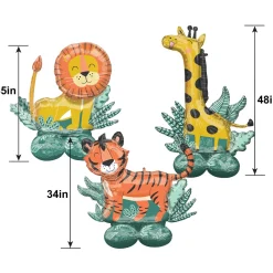 AirLoonz Get Wild Foil Balloon Set, 3pc