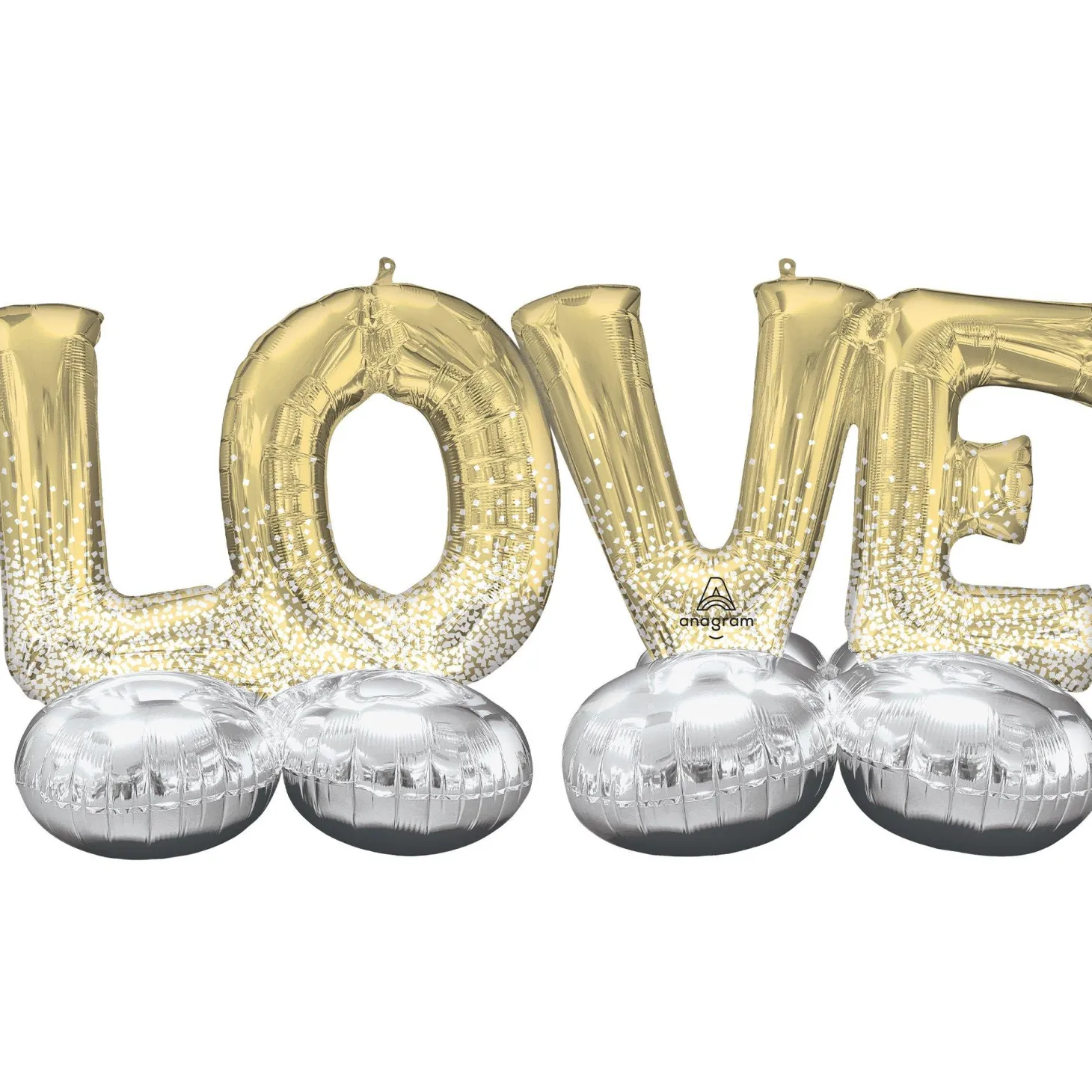 AirLoonz Gold Love Balloon Phrase Yard Decoration Kit