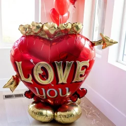AirLoonz Heart & Arrow Love You Foil Balloon, 3.66ft - Just My Type