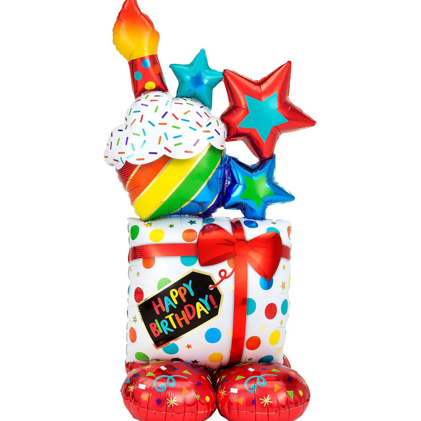 AirLoonz® Stacked Birthday Icons Balloon, 55in