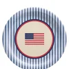 Americana Stripe Paper Lunch Plates, 8ct