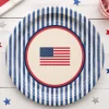 Americana Stripe Patriotic Tableware Kit for 16 Guests