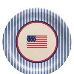 Americana Stripe Patriotic Tableware Kit for 16 Guests