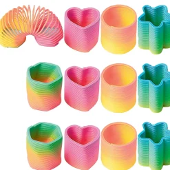 Assorted Springs 12ct – Colorful Heart, Star & Circle Spring Party Favors