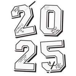 2025 Autograph Number Cutouts, 4 ct
