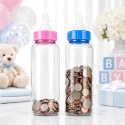 Baby Bottle Bank, 11in, Assorted Colors