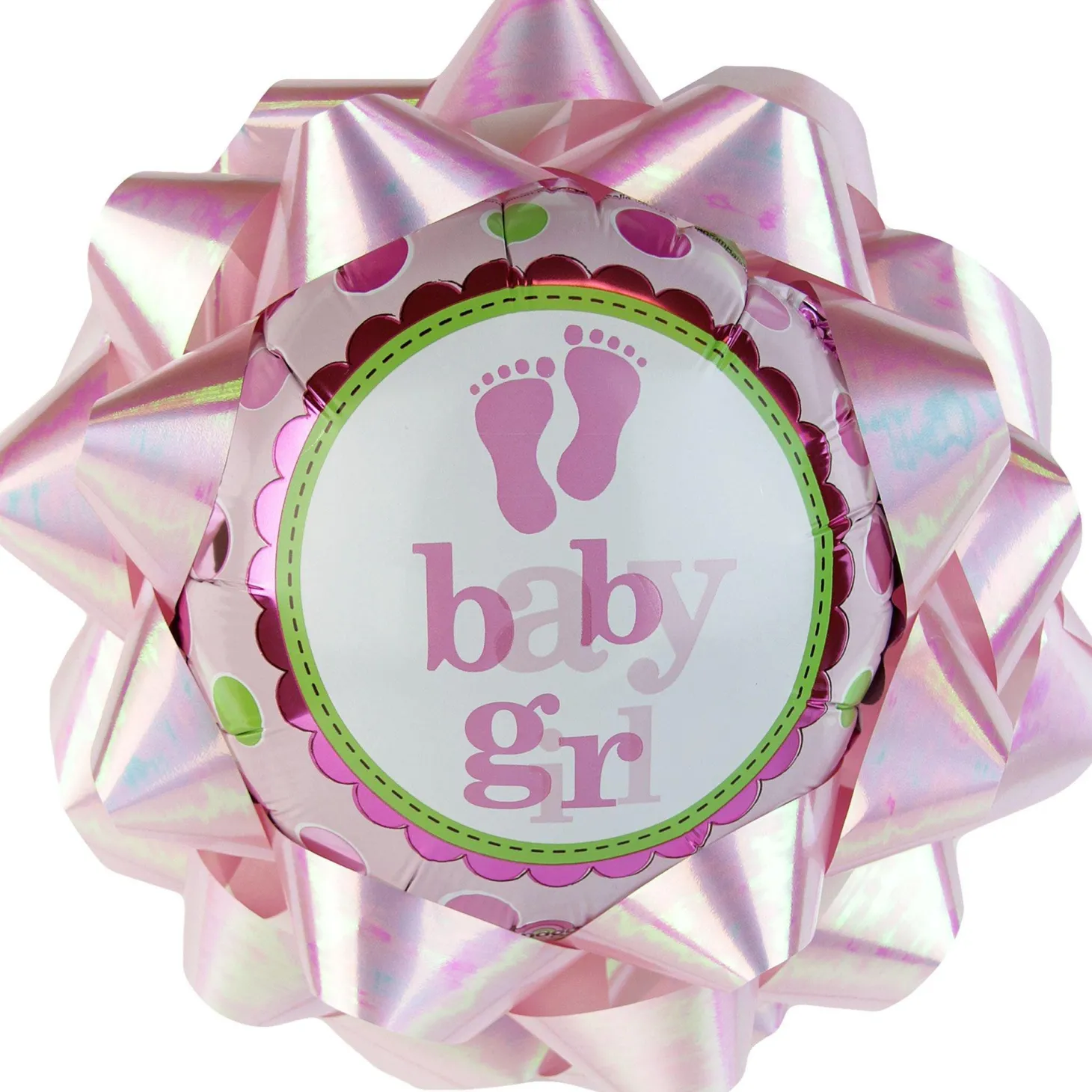Baby Girl Balloon Gift Bow