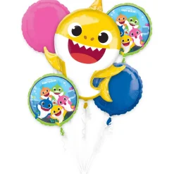 Baby Shark Foil Balloon Bouquet, 5pc