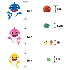 Baby Shark Wall Decorating Kit, 14pc