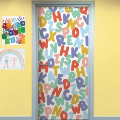 Back to School Fabric Classroom Door Cover, 37in x 80in