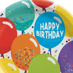 Balloon Birthday Celebration Dessert Plates, 7in, 60ct