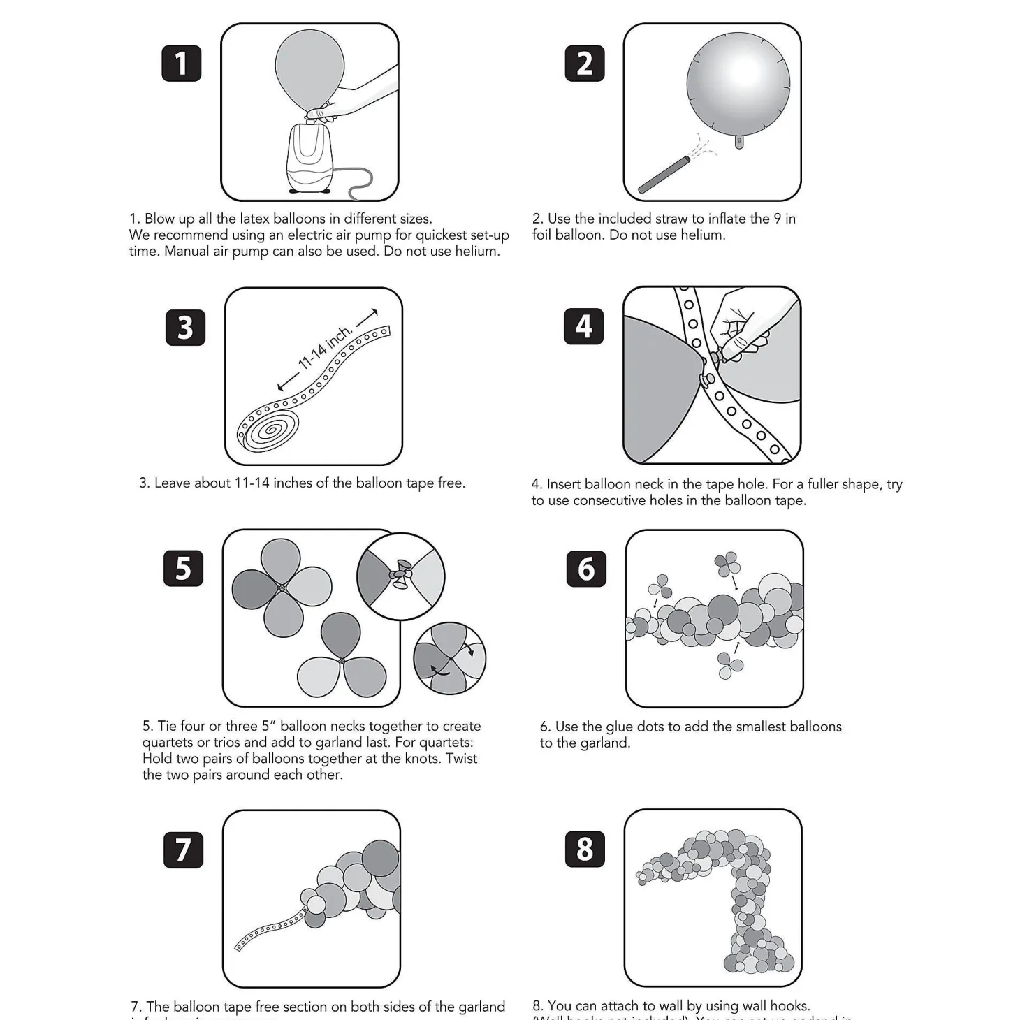 Balloon Garland Kit, Assorted Colors