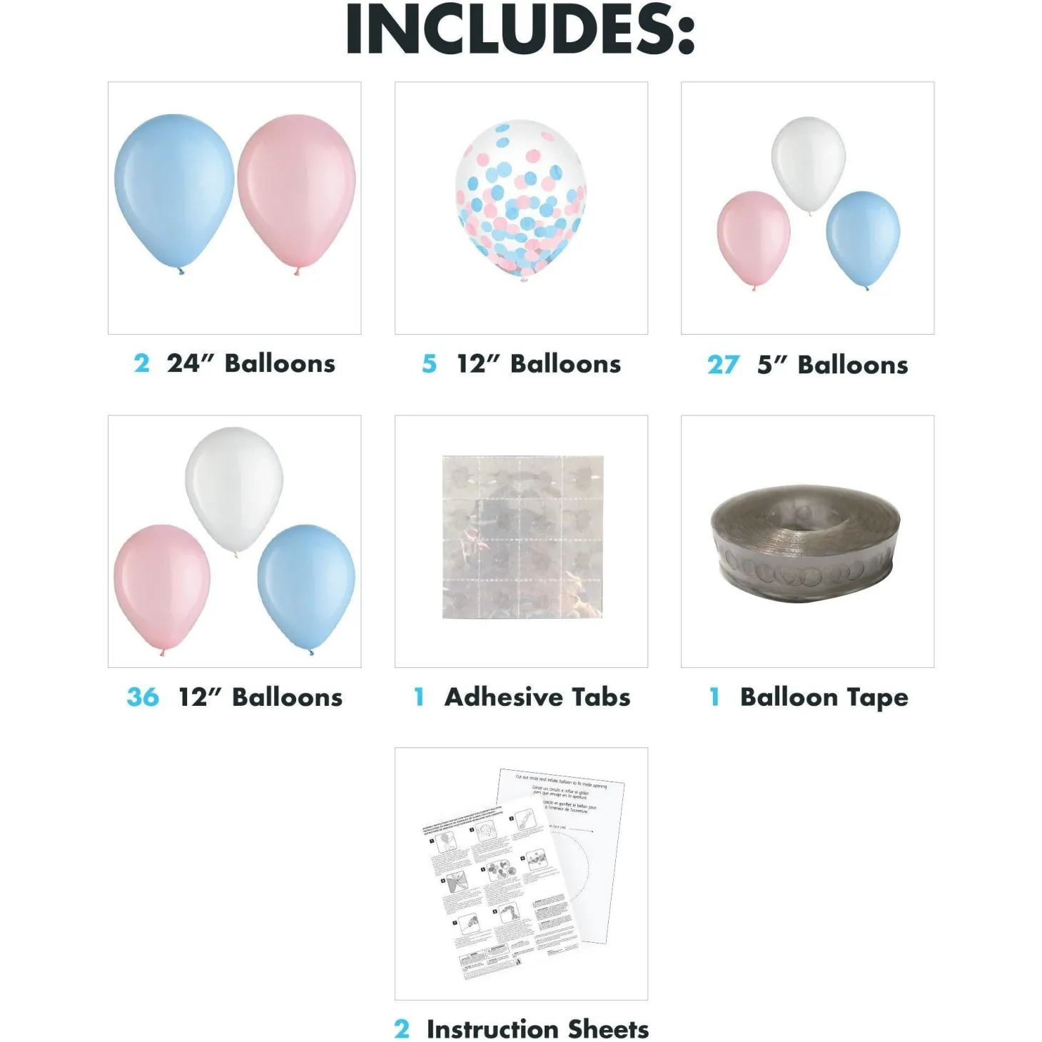 Balloon Garland Kit, Assorted Colors