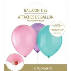 Balloon Ties with Ribbon, 50ct