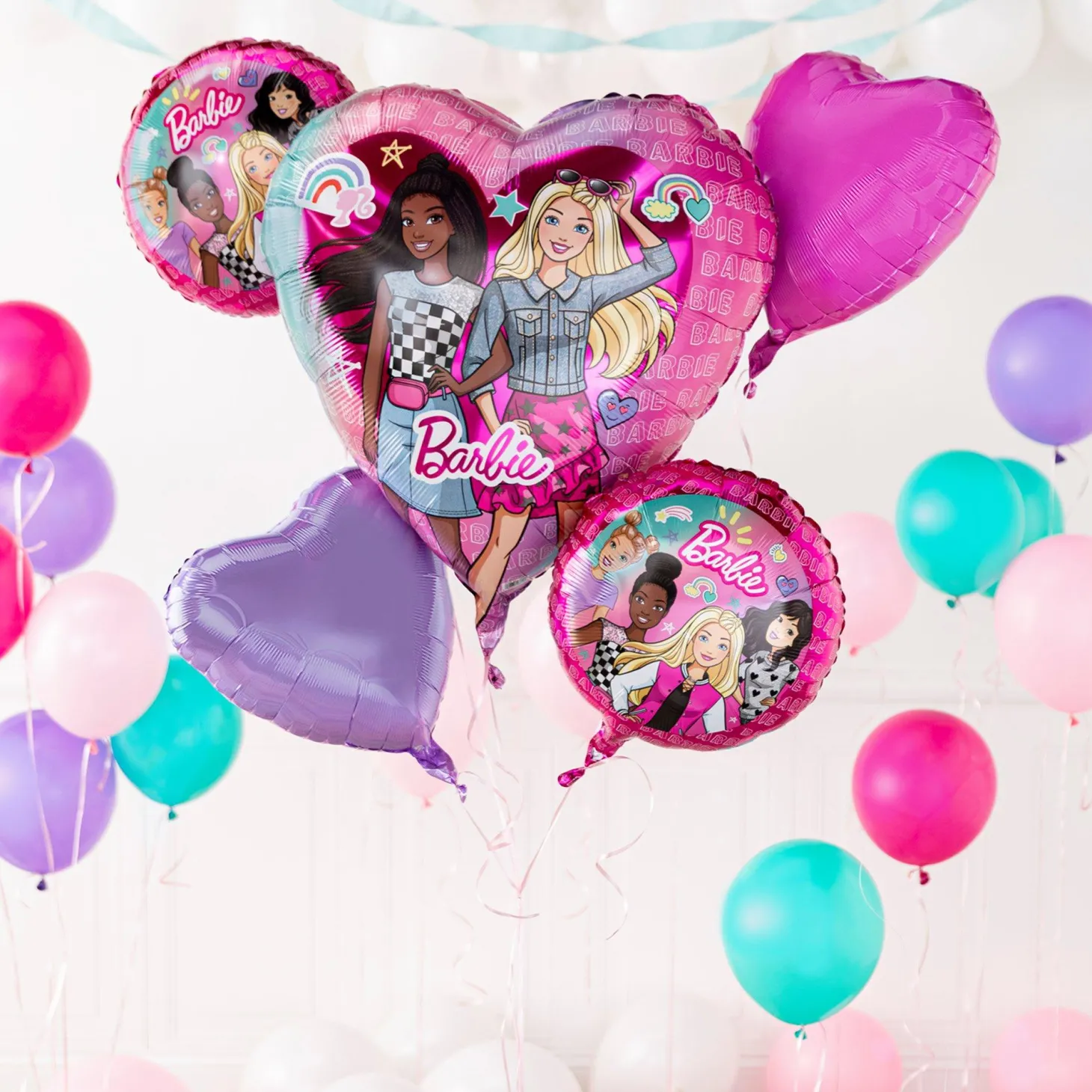 Barbie Dream Together Foil Balloon Bouquet, 5pc