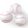 Baseball Paper Lanterns 3ct