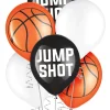 Basketball Latex Balloons, 12in, 6ct