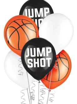 Basketball Latex Balloons, 12in, 6ct