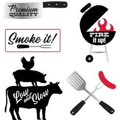 BBQ Cardstock Cutouts, 5pc
