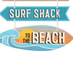 Beach Life MDF Stacked Sign, 14.3in x 22in