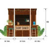 Beach Life Surf Shack 3D Plastic & Raffia Scene Setter, 8.4ft x 5.4ft