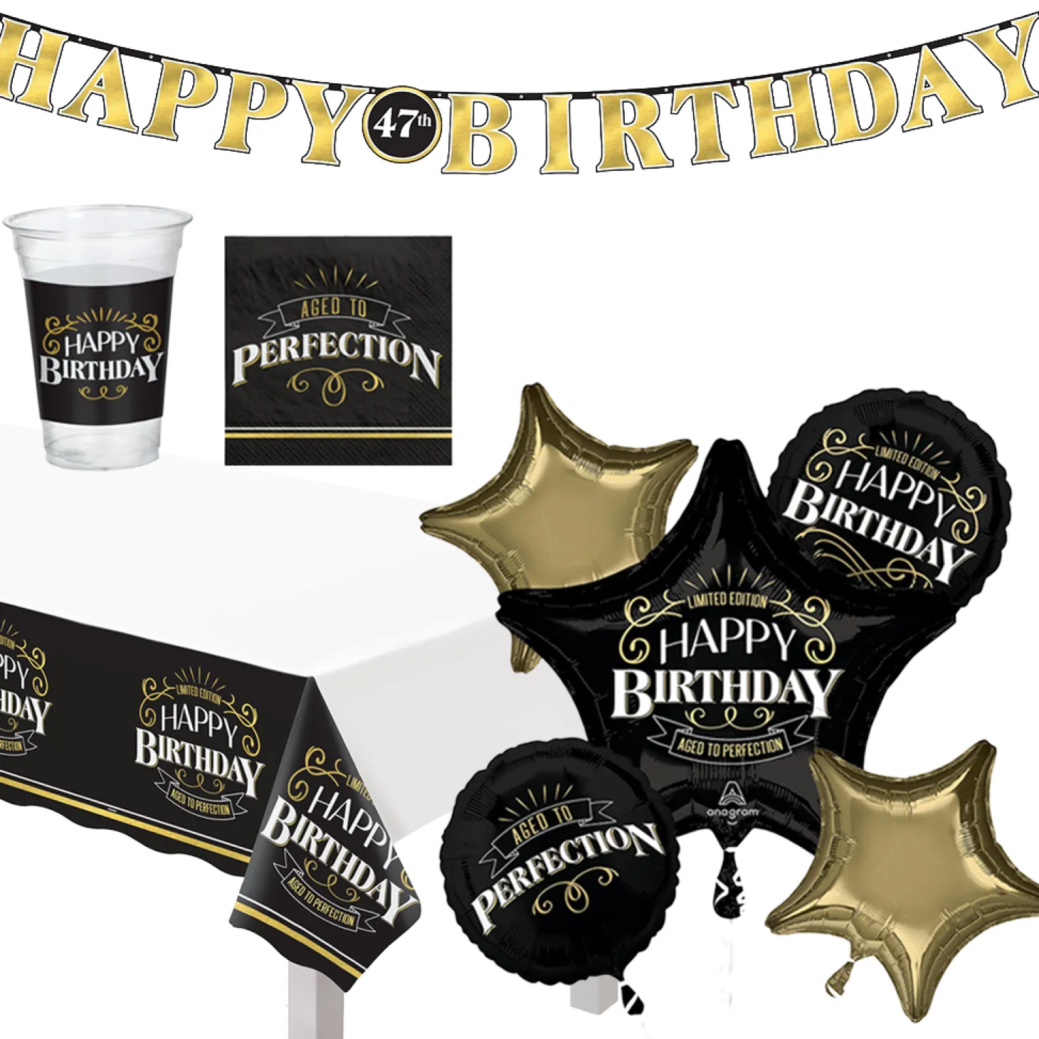 Better With Age Birthday Party Supplies Kit