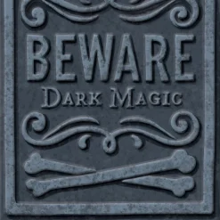 Beware Dark Magic Tombstone, 8in x 12in