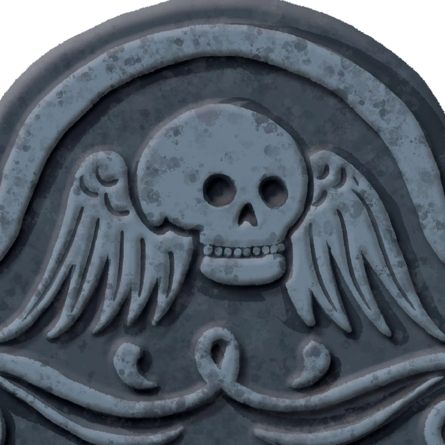 Beware Dark Magic Tombstone, 8in x 12in