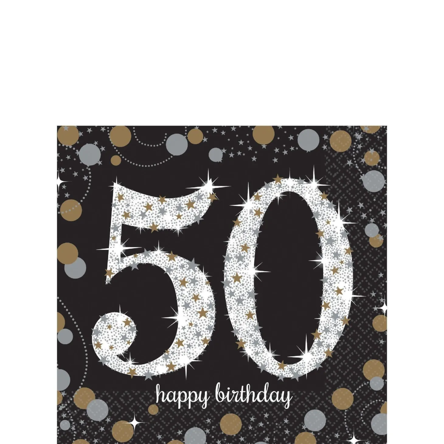 Birthday Beverage Napkins 16ct - Sparkling Celebration, Ages