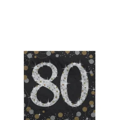 Birthday Beverage Napkins 16ct - Sparkling Celebration, Ages