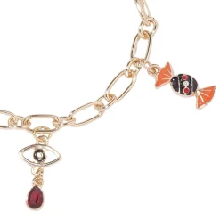 Black Cat, Pumpkin & Mystical Eye Charm Bracelet