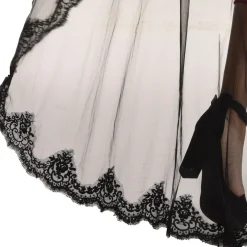 Black Chapel-Length Double Lace Veil