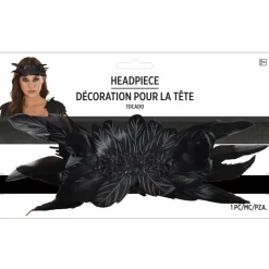 Black Dark Angel Feather Headpiece