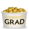 Black & Gold Congrats Grad Paper Treat Cups, 9.5oz, 8ct
