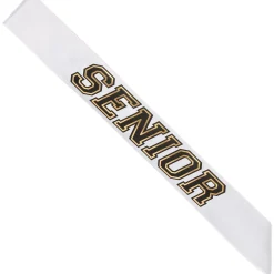 Black, Gold, & White Senior Sash