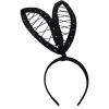 Black Lace-up Bunny Ear Headband