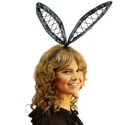 Black Lace-up Bunny Ear Headband