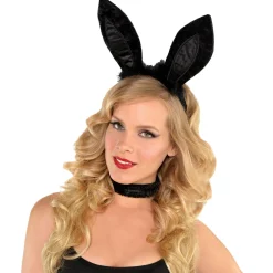 Black Marabou Bunny Ears
