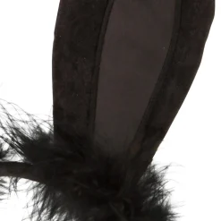 Black Marabou Bunny Ears