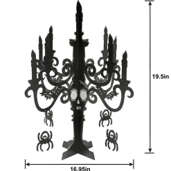 Black MDF Candelabra Decoration, 17in x 19.5in - Spellbound Halloween
